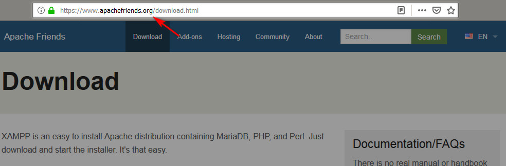 Tempat download aplikasi XAMPP resmi dari developer Apache Friends.