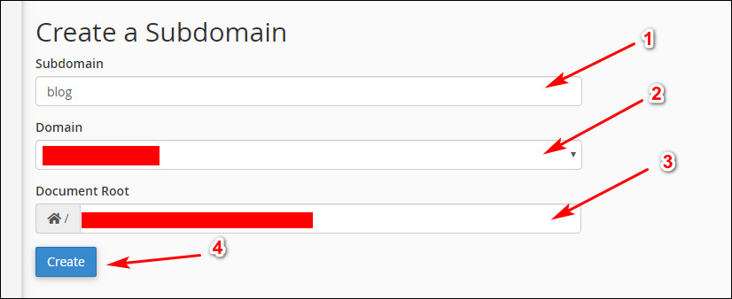 Install WordPress di Subdomain cPanel 3