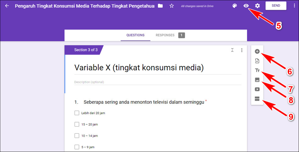 cara membuat kuesioner online 9