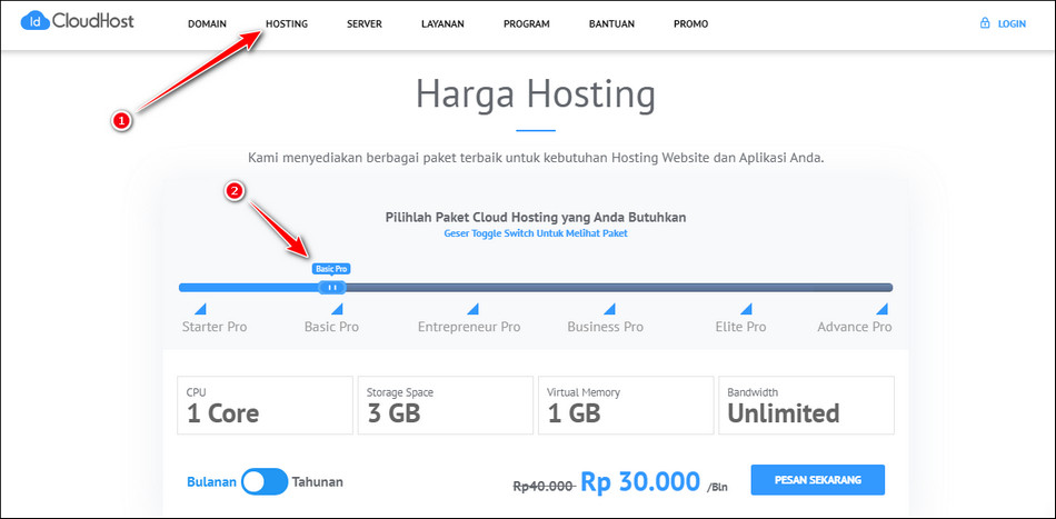 Hosting IdCloudHost Basic Pro